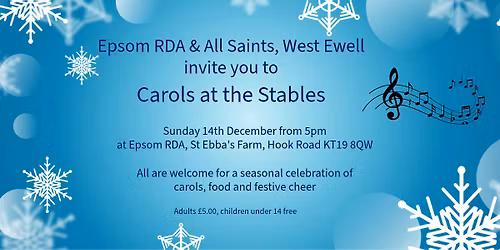 Epsom RDA & All Saints, West Ewell - Carols at the Stables Sunday 14th December 2025