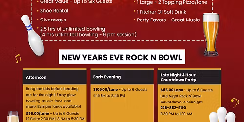 New Year's Eve at Classic Lanes!