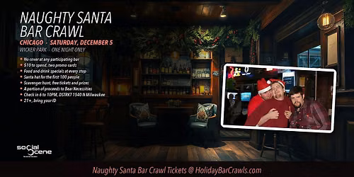 Chicago Wicker Park Naughty Santa Bar Crawl
