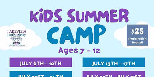 Summer Camp Week 5: August 3-7