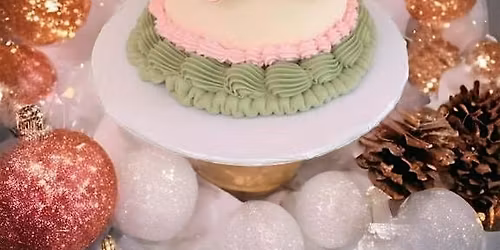 Mini Cake Decorating Class + Wine Tasting at Le Creuset | Mini Pinkmas Cake