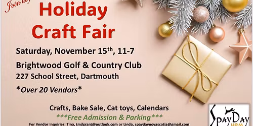 SPAY DAY HOLIDAY CRAFT SALE