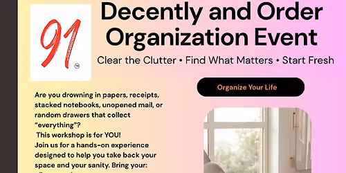 Decently and in Order Organization Event