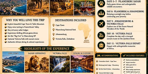 South Africa Safari and Victoria Falls 2026