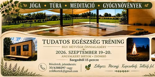 Tudatos eg\u00e9szs\u00e9g tr\u00e9ning 2026.09.19-20.