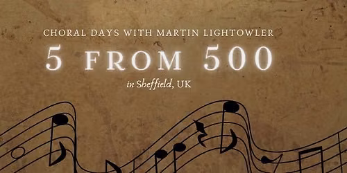 5 from 500: 3 October '26 Sheffield