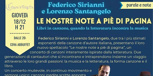 Federico Sirianni e Lorenzo Santangelo in Le nostre note a pi\u00e8 di pagina