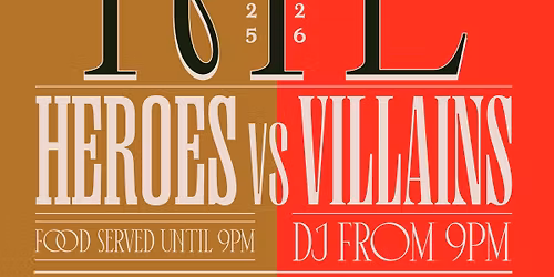 Heroes vs Villains New Years Eve party!