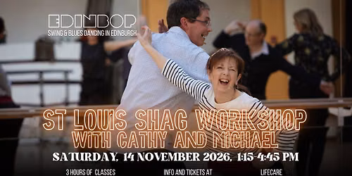 St Louis Shag workshop for beginners with Cathy and Michael