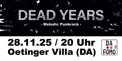 Kontrolle + TV Cult + Dead Years | Punk \/ Post-Punk Show in der Oetinger Villa