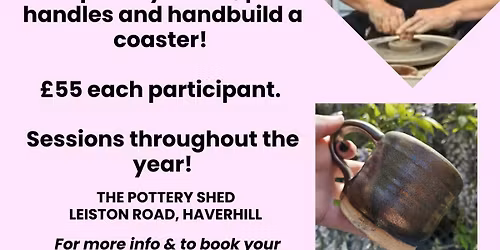 Throw a mug on the pottery wheel