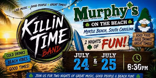 KTB @ Murphy's on the beach 2 NIGHTS FRI\/SAT Myrtle Beach South Carolina