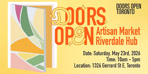 "Doors Open" Artisan Market @ Riverdale Hub