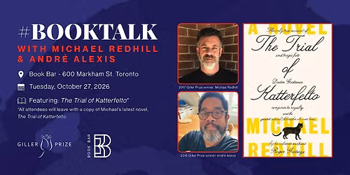 #BookTalk with Michael Redhill and Andr\u00e9 Alexis