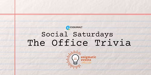 Social Saturdays- The Office Trivia w\/ Enigmatic Events