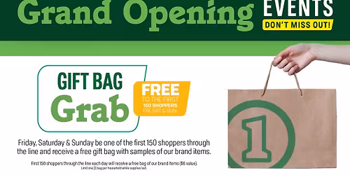 Grand Opening | Bossier City, LA | Gift Bag Grab