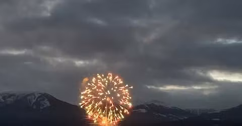 New Years Eve Fireworks in Radium Hot Springs