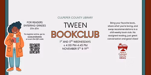 Tween Bookclub at the Library