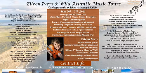 Eileen Ivers , June 2026 \u2018 Wild Atlantic Way Tour\u2019