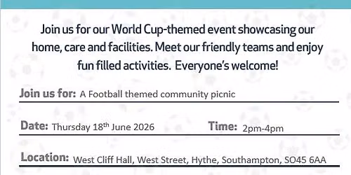 Care Home Open Week - Community Picnic at West Cliff Hall Care Home