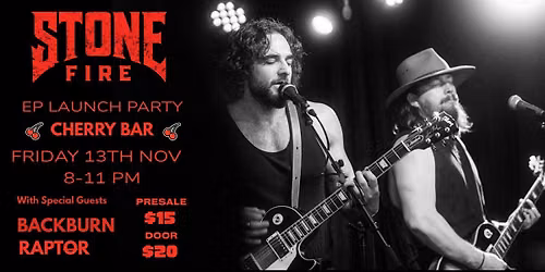 Stone Fire Debut EP Live at Cherry Bar FRI NOV 13
