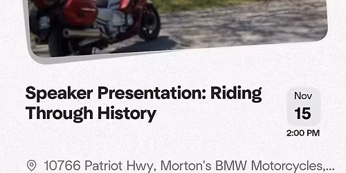 Speaker Presentation: Riding Through History