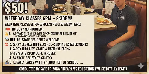 Multi-state recognized Concealed Carry Permit Coming to payson!