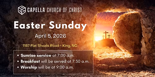 Easter Sunrise Service at Capella Church of Christ