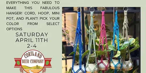 Mini Macrame Class (choice of color) at Cortland Beer Company