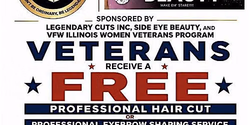 Free Hair Cuts or Eyebrow Shaping Service for  Veterans