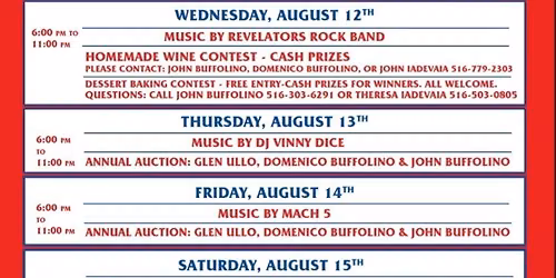 Mach5 Band NY returns to the Feast of the Assumption Festival!