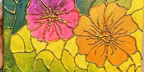 Paint & Sip : Luxe Faux Satin Florals