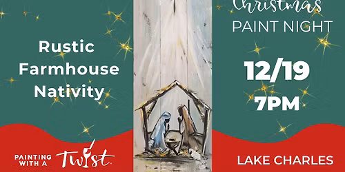 Christmas Paint Night! Rustic Farmhouse Nativity