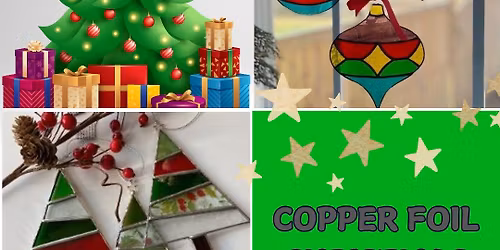 COPPER FOIL STAINED GLASS CHRISTMAS DECORATION - with Mandy & Gill