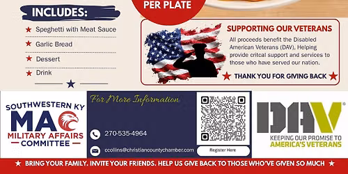 Spaghetti Dinner Fundraiser for DAV
