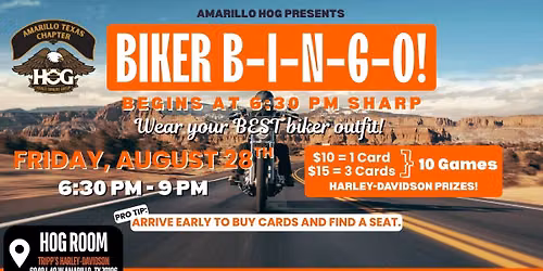 Biker B-I-N-G-O!