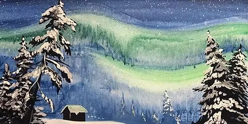 Paint and Sip Event: Winter Cabin in the Woods