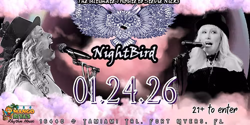 NIGHTBIRD - The Ultimate Tribute to Stevie Nicks at Mango Rita's Rhythm House 01\/24\/2026