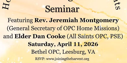 Church Planting and Evangelism Seminar (Presbytery of Mid Atlantic)