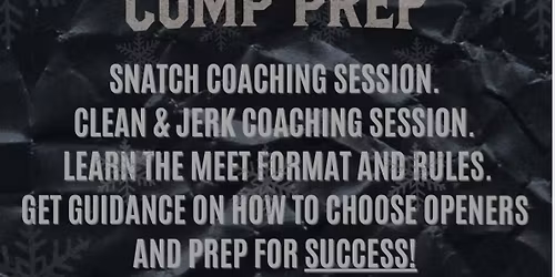 CFB x Beaumont Barbell Cold Iron Classic Competition Prep