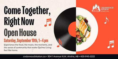 Come Together, Right Now \u2013 Fall Open House at Cedarwood Station