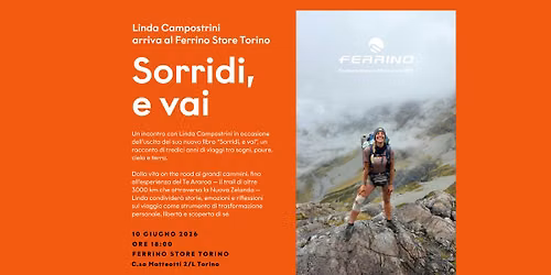 "Sorridi, e vai" - Linda Campostrini, quattro volte il giro del mondo — FERRINO Store Torino
