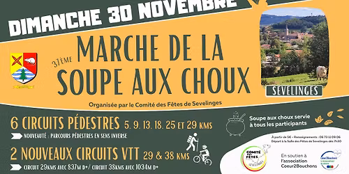 Sevelinges - 37\u00e8me Marche de la Soupe aux Choux - Dimanche 30 Novembre 2025