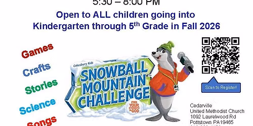 Vacation Bible School 2026 - 5:30 \u2013 8 PM