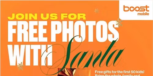 Boost Mobile's Merry Memories: Free Photos & Gifts with Santa!