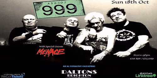 999 in Brighton with special guests Menace