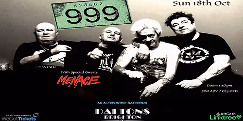 999 in Brighton with special guests Menace
