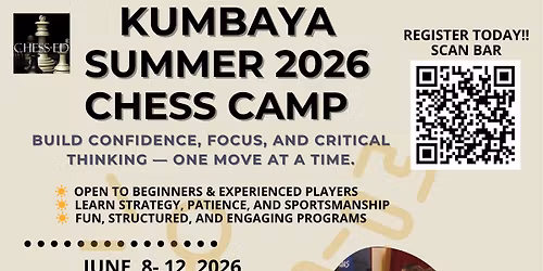 PARK RIDGE KUMBAYA SUMMER 2026 CHESS CAMP!