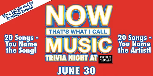 Now That's What I Call Music Trivia at the Brit Trivia Night!