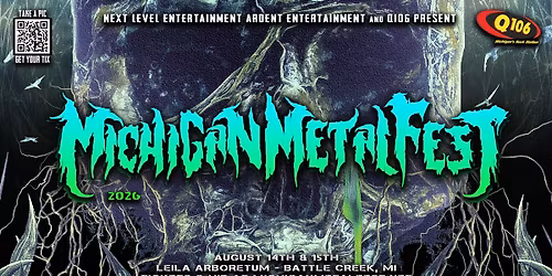 Michigan Metal Fest Aug. 14th & 15th 2026 
